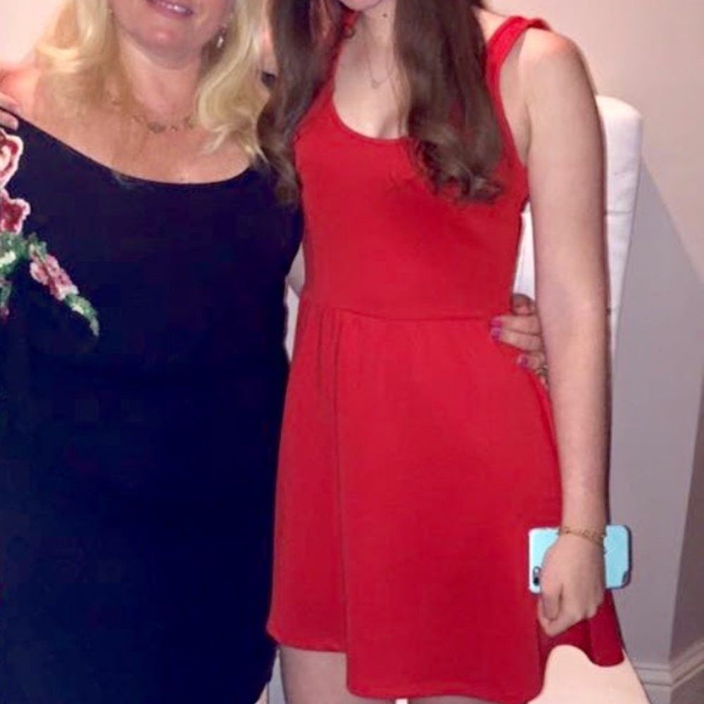 Forever 21 Red Skater Fit and Flare Dress